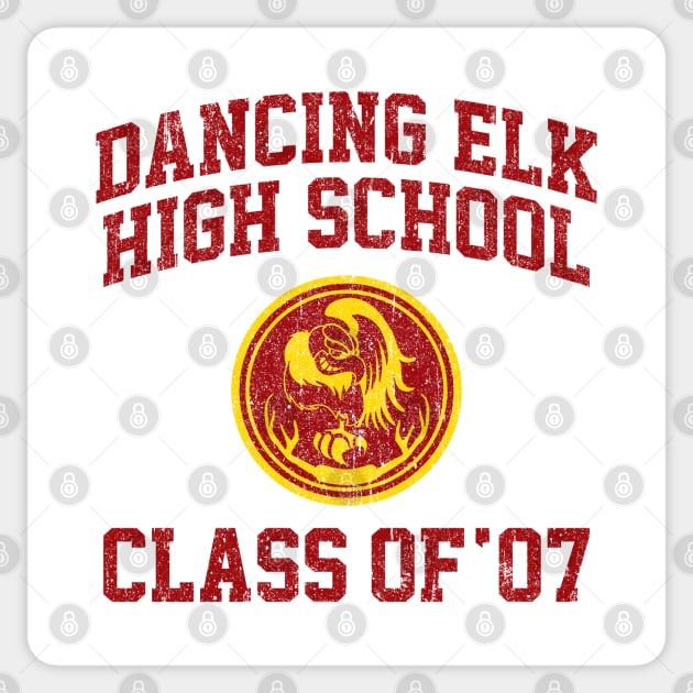 Dancing Elk Class of 07 (Variant) Sticker by huckblade